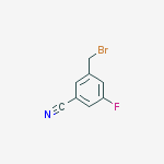 3-(Bromomethyl)-5-fluorobenzonitrile结构式