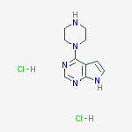 Structure of 4-(Piperazin-1-yl)-1H-pyrrolo[2,3-d]pyrimidine dihydrochloride