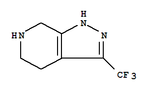 Structure of 3-(trifluoromethyl)-4,5,6,7-tetrahydro-1H-pyrazolo[3,4-c]pyridine