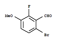 Structure of 6-bromo-2-fluoro-3-methoxybenzaldehyde