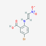 (E)-5 - 溴 - 2-((2 - 硝基乙烯基) 氨基) 苯甲酸结构式