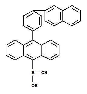9-[1-(2-萘基)苯基-4-YL]-10-硼酸蒽结构式