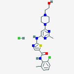 Structure of DASATINIB (HYDROCHLORIDE), 98%