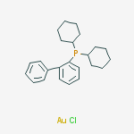 Structure of Chloro[2-(dicyclohexylphosphino)biphenyl]gold(I)