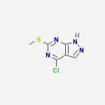 Structure of 4-CHLORO-6-(METHYLTHIO)-1H-PYRAZOLO[3,4-D]PYRIMIDINE