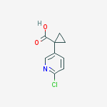Structure of 1-(6-chloropyridin-3-yl)cyclopropane-1-carboxylic acid