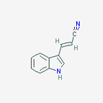 (E)-3-(1H-indol-3-yl)acrylonitrile结构式