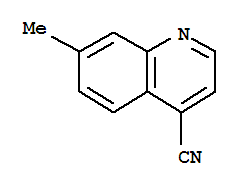 Structure of 4-Quinolinecarbonitrile,7-methyl-