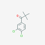 3',4'-DICHLORO-2,2-DIMETHYLPROPIOPHENONE结构式