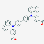 Structure of 4,4'-([1,1'-Biphenyl]-4,4'-diylbis(naphthalen-1-ylazanediyl))dibenzaldehyde