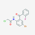 N-[4-溴-2-(2-氟苯甲酰基)苯基]-2-氯乙酰胺结构式