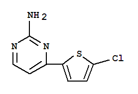4-(5-CHLOROTHIEN-2-YL)PYRIMIDIN-2-AMINE结构式