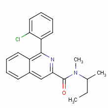 Structure of 1-(2-CHLOROPHENYL)-N-METHYL-N-(1-METHYLPROPYL)-3-ISOQUINOLINECARBOXAMIDE