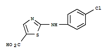 2-(4-CHLOROPHENYLAMINO)-5-THIAZOLECARBOXYLIC ACID结构式
