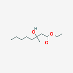 Structure of ethyl 3-hydroxy-3-methyloctanoate