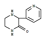 Structure of 2-Piperazinone,3-(3-pyridinyl)-