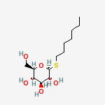 庚基-Β-D-硫代吡喃葡萄糖苷结构式