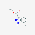 ethyl 6-methyl-1,4,5,6-tetrahydrocyclopenta[d]pyrazole-3-carboxylate结构式