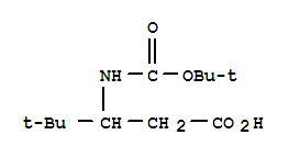 3-N-BOC-氨基-4,4-二甲基戊酸结构式