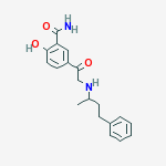 Structure of 2-hydroxy-5-[[(1-methyl-3-phenylpropyl)amino]acetyl]benzamide
