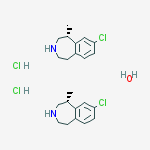 Structure of (1R)-8-Chloro-2,3,4,5-tetrahydro-1-methyl-1H-3-benzazepine hydrochloride hemihydrate