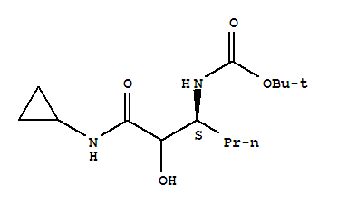 Structure of hydroxy-2-oxoethyl]butyl]-,1,1-dimethylethyl ester