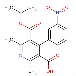 3,5-Pyridinedicarboxylic acid, 2,6-dimethyl-4-(3-nitrophenyl)-,mono(1-methylethyl) ester结构式