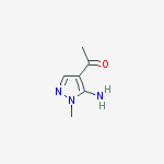 Structure of 1-(5-amino-1-methyl-1H-pyrazol-4-yl)ethan-1-one