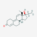 Structure of (8S,13S,17R)-13-ethyl-17-hydroxy-17-(1,1,2,2-tetradeuterioethyl)-1,2,6,7,8,14,15,16-octahydrocyclopenta[a]phenanthren-3-one
