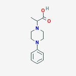 2-(4-phenylpiperazin-1-yl)propanoic acid结构式