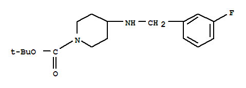 1-BOC-4-(3-FLUORO-BENZYLAMINO)-PIPERIDINE结构式