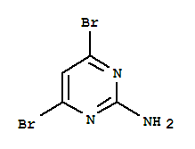 2-氨基-4,6-二溴嘧啶结构式