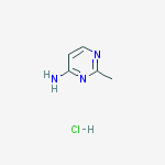 Structure of 2-Methyl-4-pyrimidinamine hydrochloride (1:1)