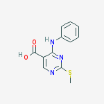 Structure of 2-(methylthio)-4-(phenylamino)-5-Pyrimidinecarboxylic acid