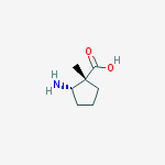 CYCLOPENTANECARBOXYLIC ACID 2-AMINO-1-METHYL-,CIS-结构式