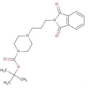 1-Piperazinecarboxylic acid,4-[3-(1,3-dihydro-1,3-dioxo-2H-isoindol-2-yl)propyl]-, 1,1-dimethylethylester结构式