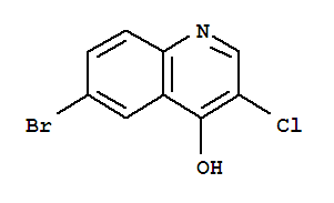 6-溴-3-氯-4-羟基喹啉结构式