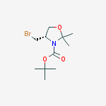 Structure of (S)-tert-butyl 4-(bromomethyl)-2,2-dimethyloxazolidine-3-carboxylate