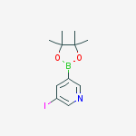 3-碘-5-(4,4,5,5-四甲基-1,3,2-二氧杂环戊硼烷-2-基)-吡啶结构式