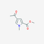 methyl 4-acetyl-1-methylpyrrole-2-carboxylate结构式