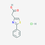 Structure of (2-Phenyl-1,3-thiazol-4-yl)acetic acid hydrochloride (1:1)
