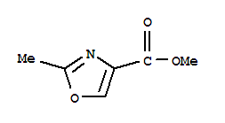 Structure of 2-METHYL-OXAZOLE-4-CARBOXYLIC ACID METHYL ESTER