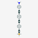 Structure of N,N-dimethyl-4-[2-[4-[2-[4-(2-trimethylsilylethynyl)phenyl]ethynyl]phenyl]ethynyl]aniline