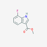 Structure of 1H-INDOLE-3-CARBOXYLIC ACID,7-FLUORO-,METHYL ESTER