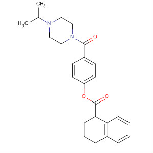 1-Naphthalenecarboxylic acid, 1,2,3,4-tetrahydro-,4-[[4-(1-methylethyl)-1-piperazinyl]carbonyl]phenyl ester结构式
