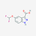 Structure of 5-(Difluoromethoxy)-1h-indazole-3-carboxylic acid