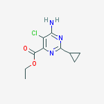 Structure of 6-Amino-5-chloro-2-cyclopropyl-pyrimidine-4-carboxylic acid ethyl ester