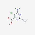 Structure of Methyl 6-amino-5-chloro-2-cyclopropylpyrimidine-4-carboxylate