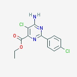 Structure of ETHYL 6-AMINO-5-CHLORO-2-(4-CHLOROPHENYL)PYRIMIDINE-4-CARBOXYLATE