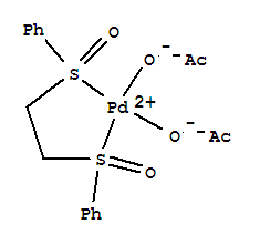 Structure of 1,2-Bis(phenylsulfinyl)ethanepalladium(II)acetate,min.98%ChristinaWhiteCatalyst
